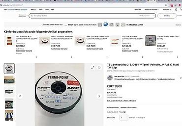 Ostali elektro materijali: AMP/TE Connectivity TERMI-POINT kontakti na traci – 20 AWG - Serija — 2