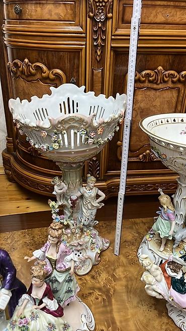 meyvə qablari: Porcelain kompozisiya – iri dekorativ şirəli meyvə/qənd qabı - — 1
