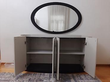 qonaq masa: Qonaq otağı üçün, İşlənmiş, Açılan, Oval masa, 8 stul — 9