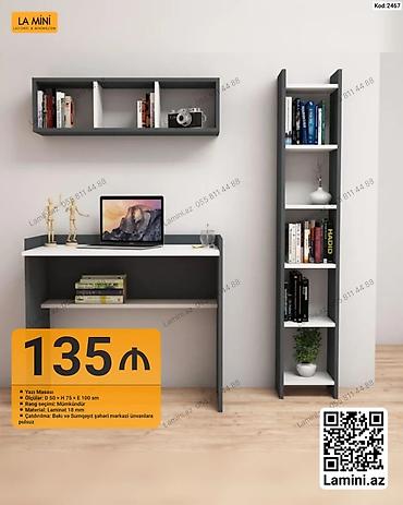 dizustu masa: Düz masa, Stulsuz, Polkalı, Siyirməsiz, Sadə laminat — 1