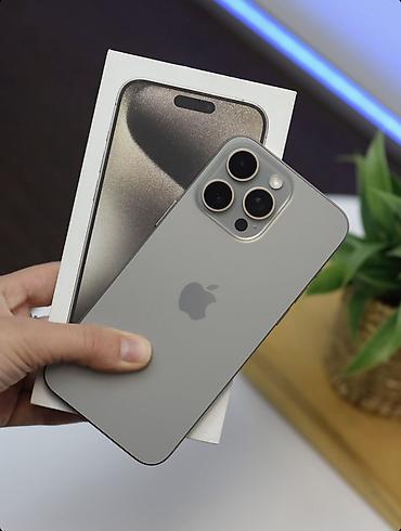 15 pro ma: IPhone 15 Pro Max, Новый, 256 ГБ, Natural Titanium, Защитное стекло, Чехол, Коробка, 88 % — 1