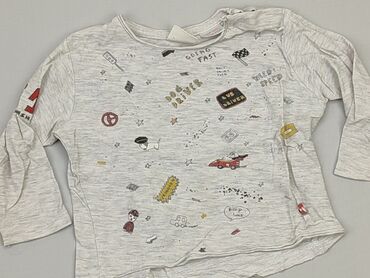 bluzka z falbankami na rękawach zara: Bluzka, Zara, 9-12 m, stan - Dobry
