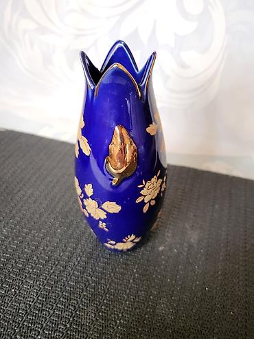 drobnjak vaza: Vaza nova iz 70ih godina. Vaza porcelan,kobalt pozlata perfektna,sve — 5