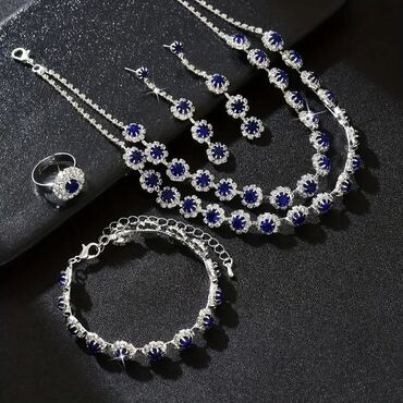 pandora minđuše: Set: Earrings, Bracelet, Necklace, Material: Cubic zirconia