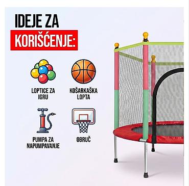 philippe model patike: Dečiji trampolin sa zaštitnom mrežom – Ø 1,4 m Specifikacije: - — 4