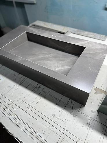 Раковины для ванной: Раковина для ванной, Квадратная форма, Материал: Керамика — 7