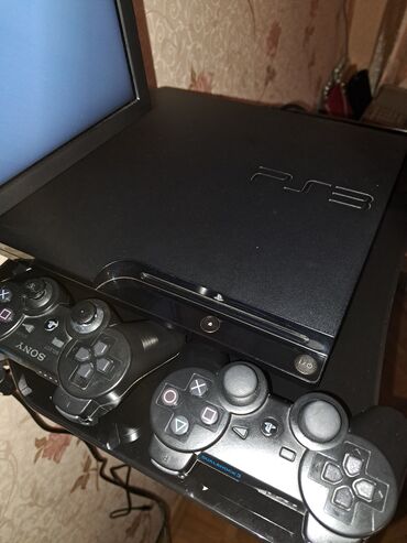 plestation 3: Play Station 3 Slim 240 yaddaş 10 dan çox en seçme oyun, 4 ədəd Call