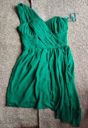 svečane kratke haljine: H&M L (EU 40), color - Green, Evening, Without sleeves