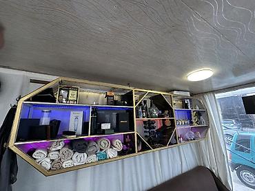 meyvə polkası: Barber aksessuarları və rəflər dəsti 45 manat ledlere verilib tekce — 1