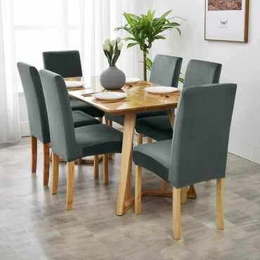 Prekrivači za nameštaj: 🍃Navlake za stolice🍃 🍃Paket sadrži 6 komada 🍃Materijal-pliš 🍃Cena-3000 — 1