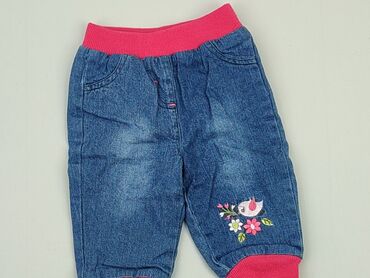 czarne poszarpane jeansy: Denim pants, 6-9 months, condition - Very good