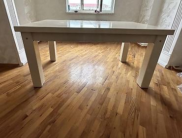 stol stul 2 ci əl: Qonaq masası, İşlənmiş, MDF, Dördbucaq masa — 2