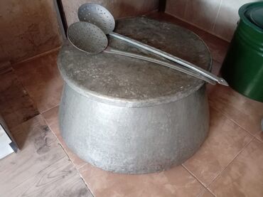 Otaq bitkiləri: İşlənmiş, Aş qazanı, rəng - Gümüşü, Mis, 40 sm