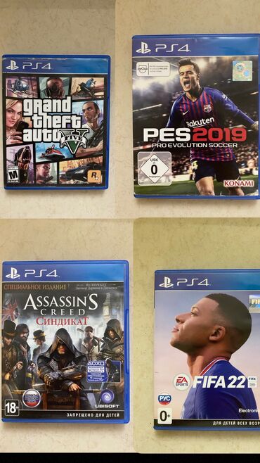 PS4 (Sony Playstation 4): Barter olunur elaxe saxlayın PES 2019 GTA 5 FIFA 22 ASSASSIN’S