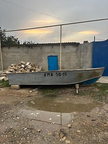 balıq məhsullarının satışı: Metallik korpuslu qayıq və 55lik yamaha mator - Material: perçinli — 1