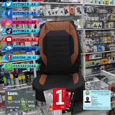 Oturacaq örtükləri: Oturacaq üçün cexol ( örtük, çexol ) istənilən avtomobilə var. Qiymət — 26