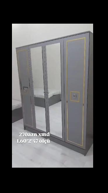 Ev və bağ: Dörd qapılı paltar dolabı - Ölçü: 1.60 × 2.00 × 0.47 m - Ön hissə — 2
