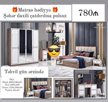 шифоньер для спальни: Yataq otağı mebeli