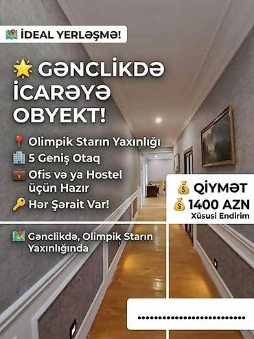 pulsuz elan yerlesdirmek: 🏢 İCARƏYƏ OBYEKT VERİLİR! 📍 Ünvan: Gənclik, Olimpiк Starın yaxınlığı 🏠 — 1