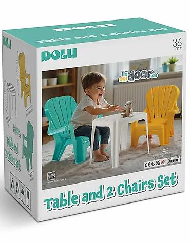 stolice i stolići za decu: Fa, Dolu “Study Time” set: sto i dve stolice za decu (24m+) - Komplet — 6