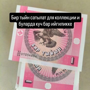 художественные: Коллекционные банкноты «Бир тыйын» (1 тыйын, Кыргызстан). - Яркий
