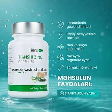 Gözəllik və sağlamlıq: BioSink (Zn) – Təbii Sink Kompleksi Məhsul adı: Tiens Tianshi Zinc — 1