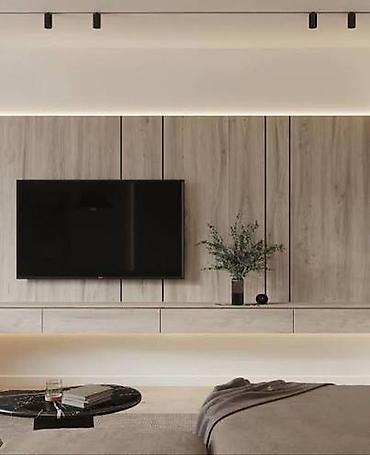 Тумбы и подставки для телевизора: Тумба и подставка для телевизора, Подвесная, ЛДСП, цвет - Серый — 3