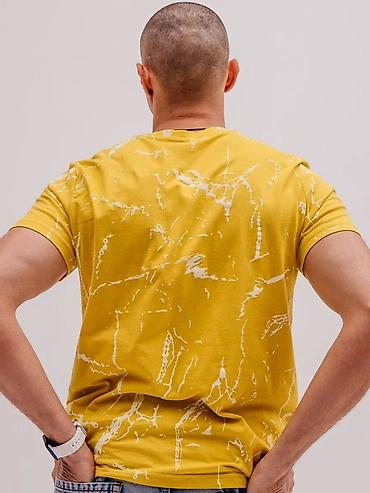 Футболки: Футболки оптом - Унисекс базовые футболки с принтом «мраморные — 6