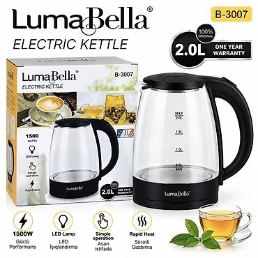LumaBella B-3007 elektrik çaydan - Həcm: 2.0 L (MAX işarələri: 0.5 L