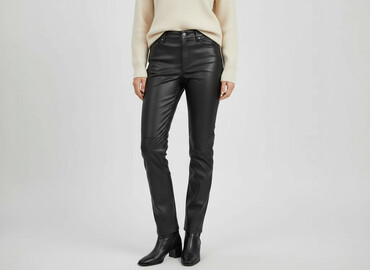 spodnie nabijane ćwiekami: Zara, Material trousers for women, size S