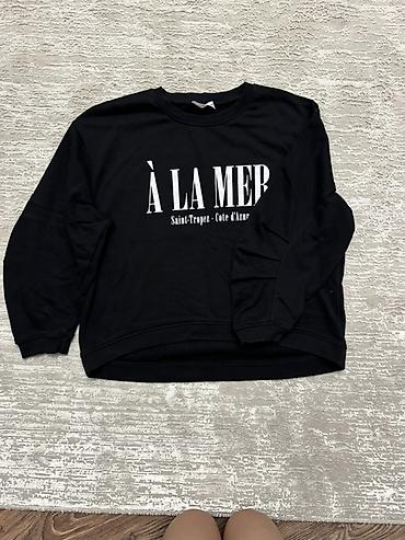 Черный свитшот с принтом “À LA MER • Saint-Tropez – Côte d’Azur”. - at lalafo.kg Черный свитшот с принтом “À LA MER • Saint-Tropez – Côte d’Azur”. -