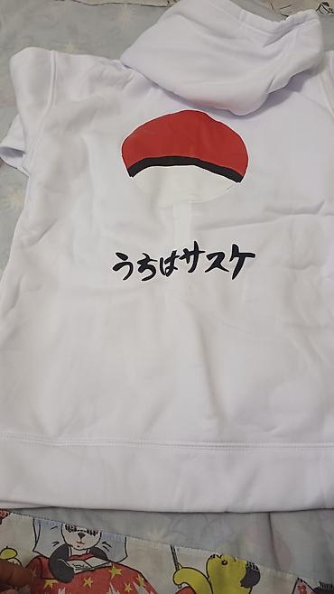полар: Толстовка с капюшоном Naruto — белая, унисекс. Особенности: - Принт — 2