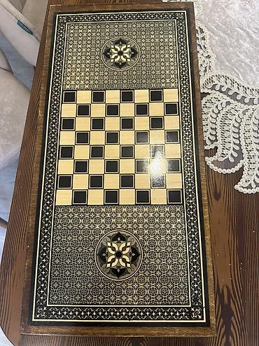 Nərdlər: Taxta nərd–şahmat–damalıq dəsti - Material: keyfiyyətli laklı ağac — 3