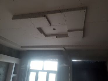 Tavan işləri: Gipsokarton asma tavan və işıqlandırma xidməti - İki səviyyəli — 14