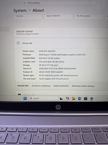 HP: Б/у HP Pavilion, 15.6 ", AMD Ryzen 7, 512 ГБ, Бесплатная доставка — 8