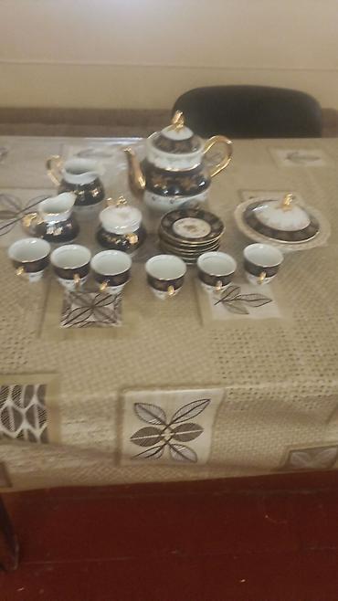 caynı serviz: Çay dəsti, rəng - Qızılı, Farfor — 1