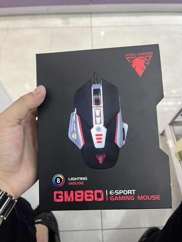 Мониторы: JEDEL-GAMING brendinə məxsus, 8 işıqlı GM860 E-Sport oyun siçanı