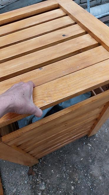 Другие товары для дома: Контейнер деревянный для сбора мусора. Стильный и современный мусорный — 7