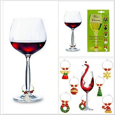 свадебные бокалы на: Кольцо подвески на бокалы 🎄🍷 Отличный аксессуар для праздничного — 2