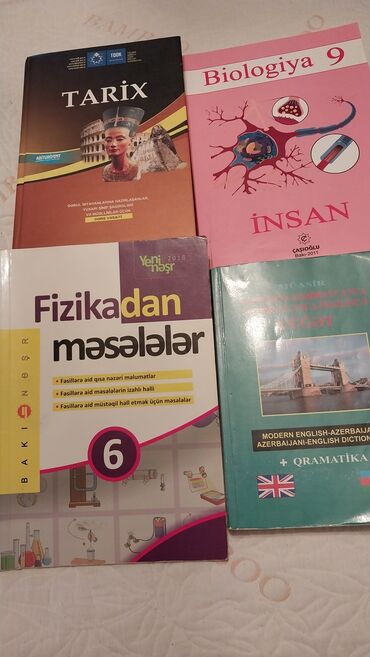 Biologiya dərslik 3 manat,Tarix 3 manat,digərləri 2manat