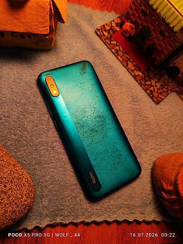 android box: Redmi, Redmi 9A, Б/у, 64 ГБ, цвет - Зеленый, 2 SIM — 4