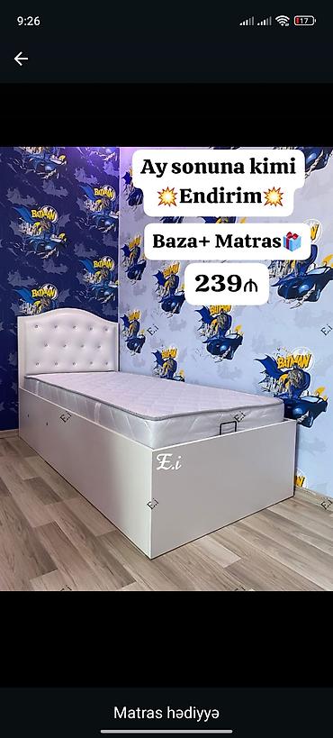 tek kravat ucuz: Oğlan və qız üçün, Yeni, Çarpayı, Bazalı, Matras ilə, Siyirməsiz — 1