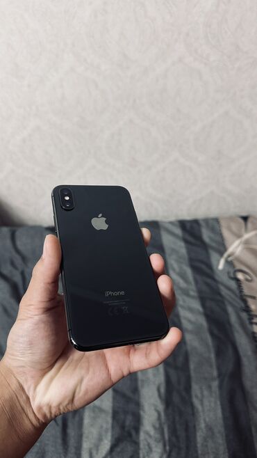 Apple iPhone: IPhone X, Б/у, 64 ГБ, Jet Black, Зарядное устройство, Защитное стекло, Чехол, 100 %