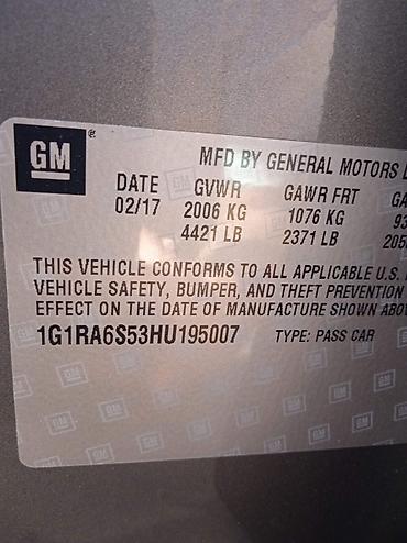 volt: Chevrolet Volt: 2017 г., 1.5 л, Автомат, Электромобиль, Хэтчбэк — 9