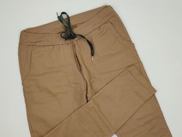 tanie luźne spodnie dresowe damskie: Material trousers for women, L (EU 40)