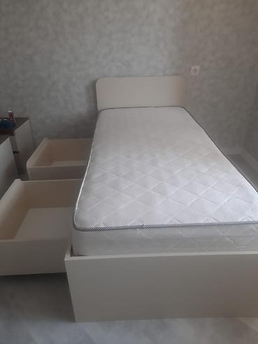 Çarpayılar: Tək nəfərlik çarpayı + döşək - Ölçü: standart tək nəfərlik (təxminən — 4