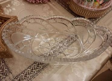 bayram: Kəsimli şüşə/kristal tərəvəz-meyvə qabı cütü - Material: qalın — 2