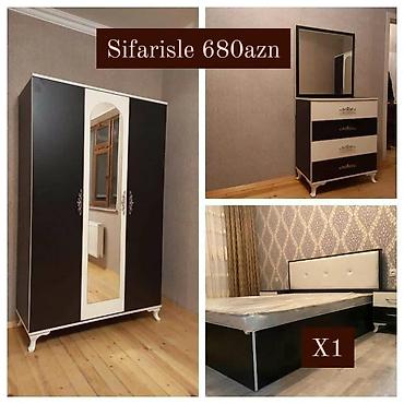 Ev və bağ: Sifarisle yatag desti 680AZN. Rəng seçimi var . Dolab ölçüsü — 5
