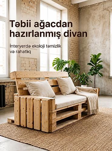 nur mobilya divan: Təbii taxtadan hazırlanıb evdə və bağ üçündə istifadə oluna bilər 2 — 1