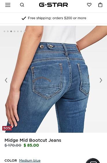 Cinslər: •G-star raw bootcut jeans(92% cotton, 7% polyester, 1% elastane) Size — 12